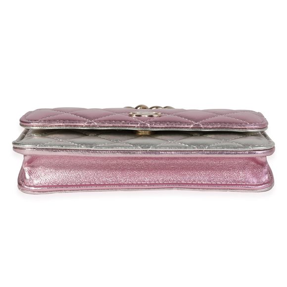 Chanel Iridescent Quilted Lambskin Coco Punk Flap Clutch with Chain - Picture 5 of 8